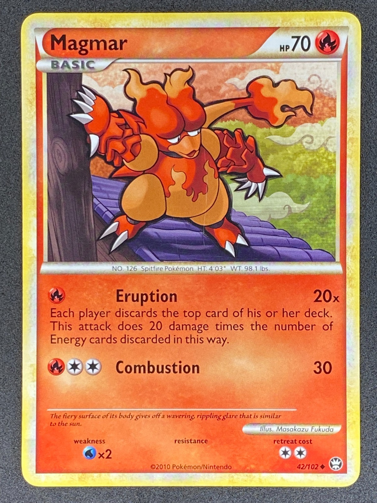 Pokémon Magmar 42/102 TM Triumphant LP/NM
