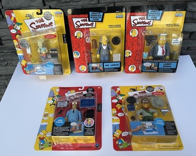 Playmates The Simpsons Lot of 5 Wendell Mr Largo Larry Burns Flanders Herb NEW