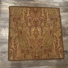 Vintage Rare Ralph Lauren Dalmency Hall Paisley Gold Burgundy Euro Pillow Sham