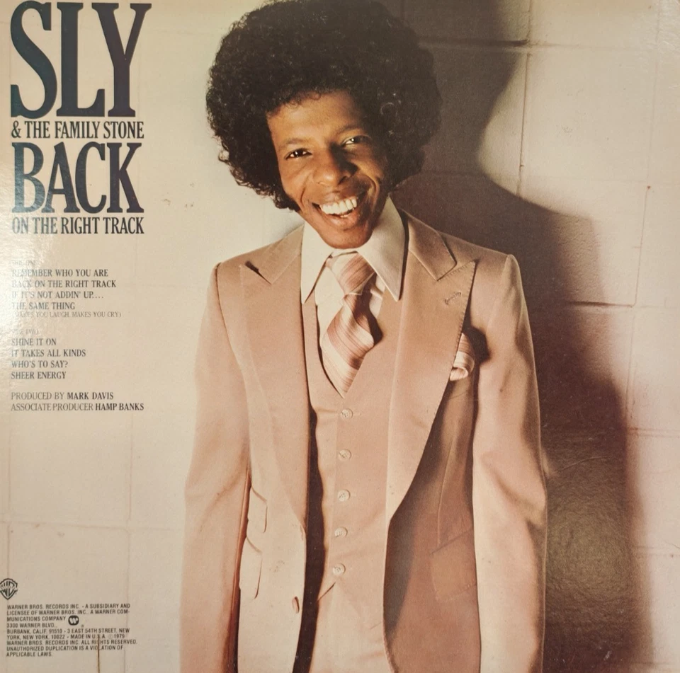 Sly & The Family Stone Back On The Right Track LP Album Vinyl record on Warner - Image 4 of 4