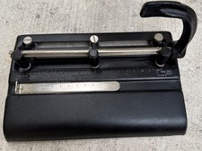 Vintage Master Products 3 Hole Paper Punch Made In USA Black Metal Los Angeles