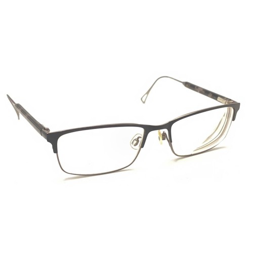 Cole Haan Black Tortoise Metal Rectangle Eyeglasses Frames 53-16 140 Men Women