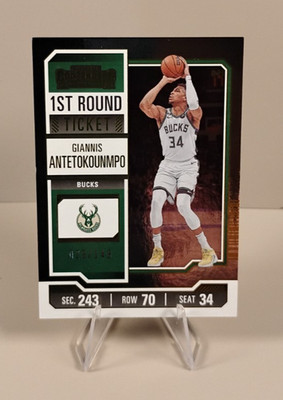 2023-24 Panini Contenders #66 Giannis Antetokounmpo 1st Round Ticket /149 Heat