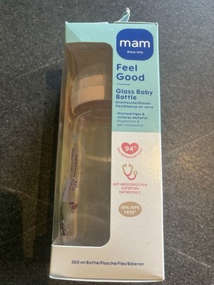 mam Feel Good Glasflasche Babyflasche Trinkflasche 260 ml Neu