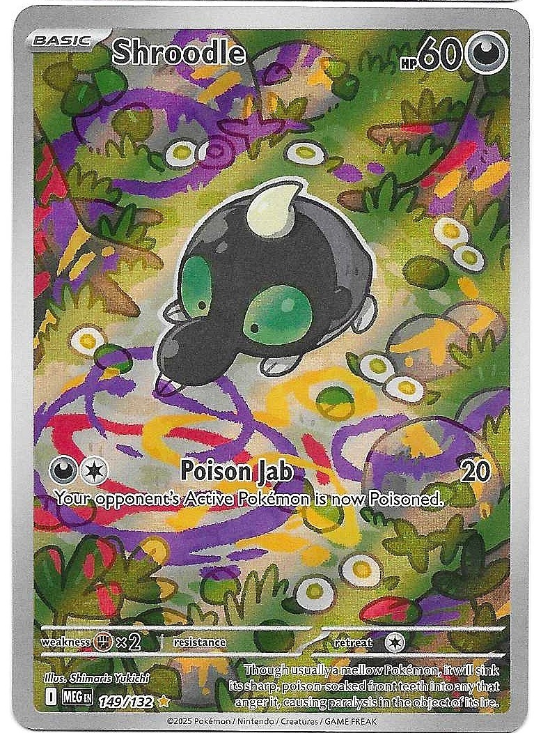 Pokémon Shroodle - Holo ME01: Mega Evolution 149/132 NM Illustration Rare