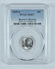 1949-S Roosevelt Dime Boston Collection MS67 PCGS