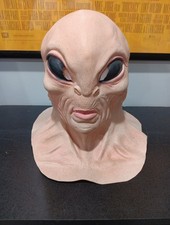 Adult Halloween Party Alien Mask Horror Headwear UFO Latex Cosplay Costume Props