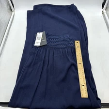 I.N. Studio Women's Blue Solid High-Rise Wide Leg Trousers Pants Size X Large