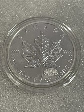 2000 Canadian Maple 1 Troy Oz .9999 Fine Silver In Capsule-   Fireworks Privy