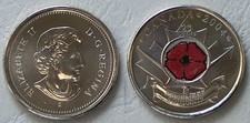 Canada/Canada 25 Cent Moneta commemorativa 2004 Remembrance Day Colore Km #510