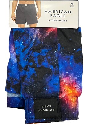 NWT AMERICAN EAGLE Stretch Boxer Sz XS-S-M-L-XL Blue Space Galaxy #14