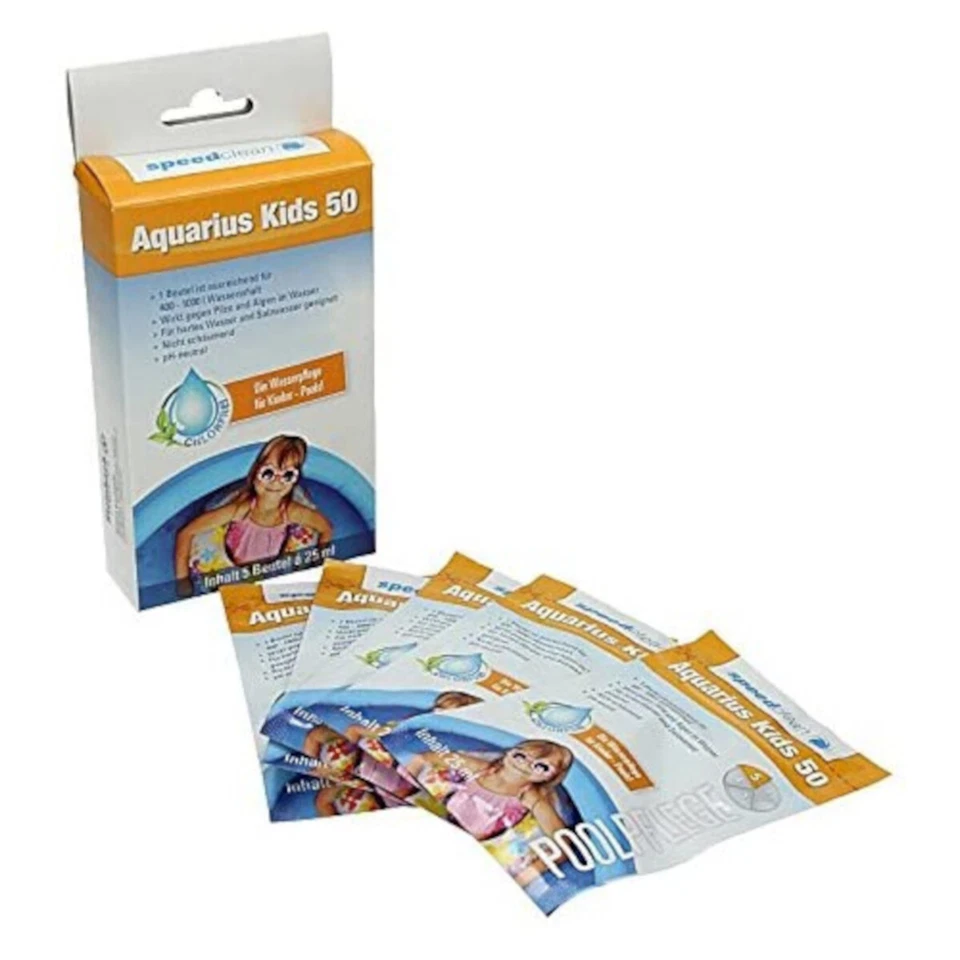 SPEEDCLEAN Aquarius Kids 50 Wasserpflege für Kinderpools gegen Schimmel Algen Reinigung