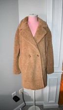 C&v Chelsea & Violet Oversized Teddy Coat In Camel Size: Med #v4178fwm Nwt