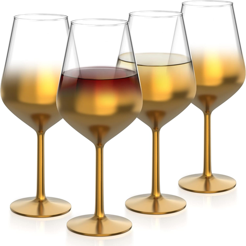 Wine Glasses Set of 4 – 16.5Oz Long Stem Wine Glasses for Red and White Wine – P