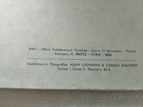FIAT 1100 E EL ELR Manuale Libretto USO MANUTENZIONE originale 1950 - Foto 14 di 15