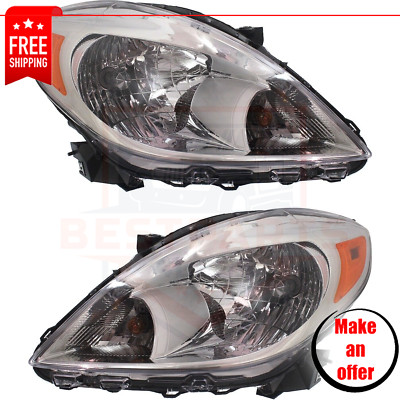 Headlights NI2503207 NI2502207 set 2 pc for 2013-2014 Nissan Versa Sedan