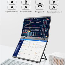 Dual Screen Folding Monitor 15.6" 2560 1440 Dual Portable Display Laptop Monitor