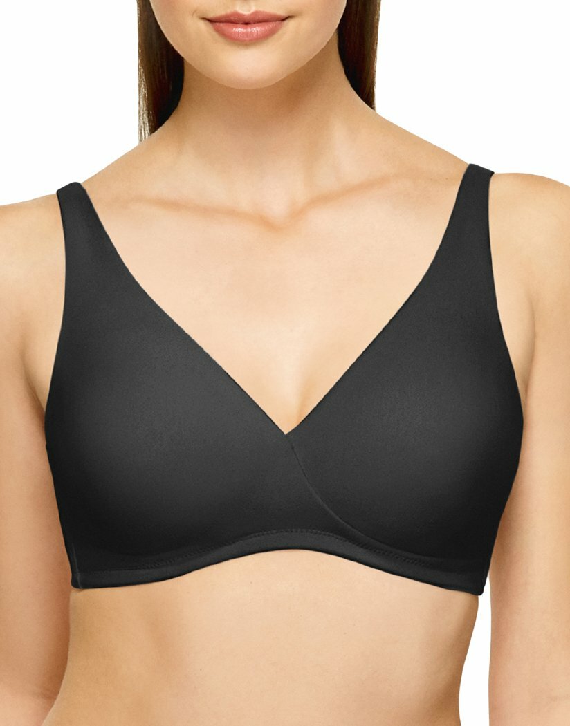 Wacoal How Perfect Full Figure Wire Free Bra Black L142942 Women's Size 36C