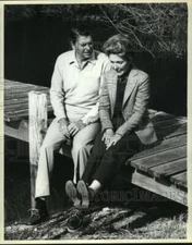 1980 Press Photo President and Mrs. Ronald Reagan at their Wexford home.