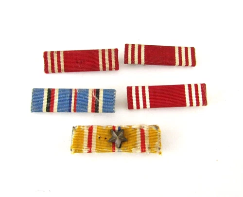 (Lot Of 5) Military Ribbons, Philippine/US Defense/WW2 Occupation/Asiatic