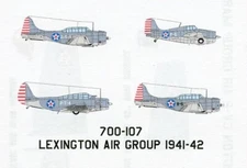 Starfighter 700107 x 1/700 USS Lexington Air Group 1941-1942 for Trumpeter