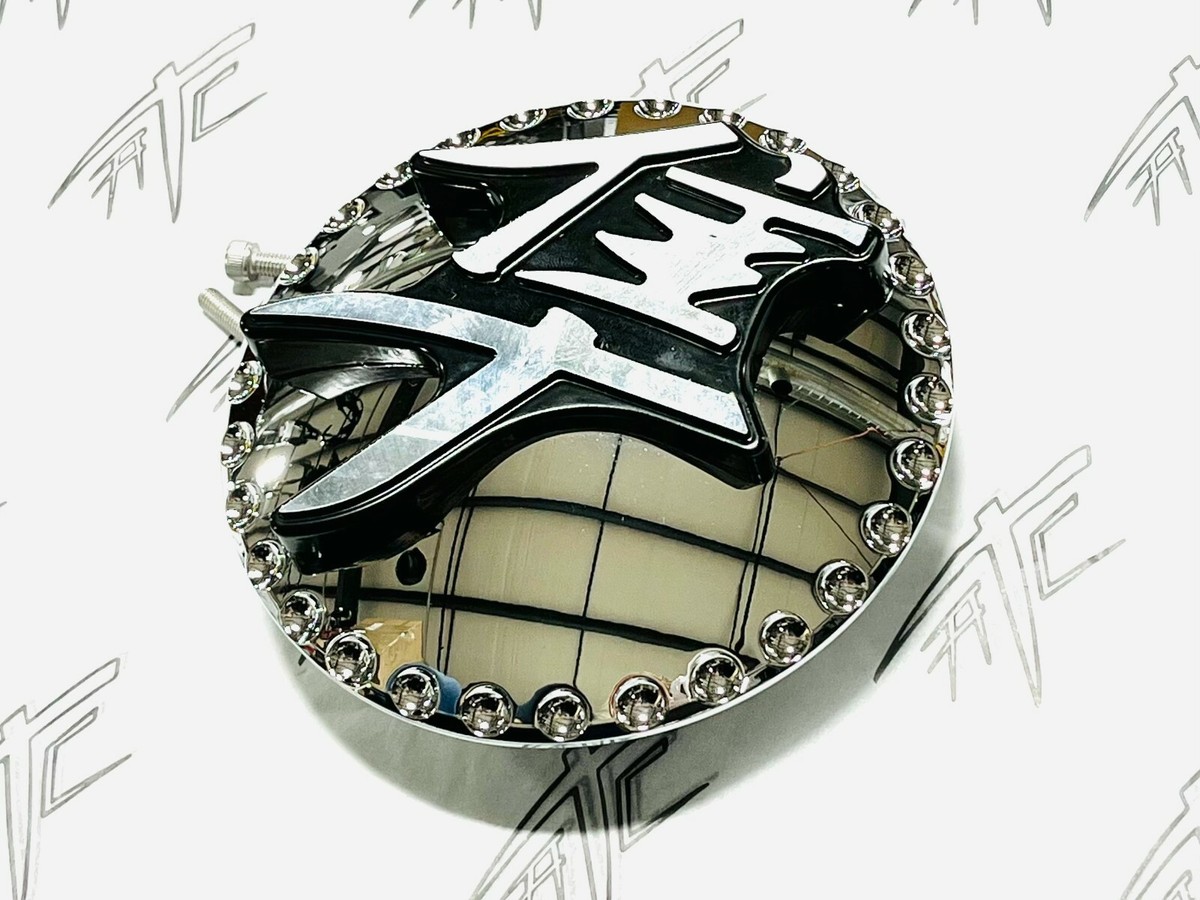 【 GSX1300R 隼 】 ATC / ３Dガスキャップ HAYABUSA CHROME 3D DIAMOND CUT GAS CAP W/ BCC LOGO 08-20 SUZUKI