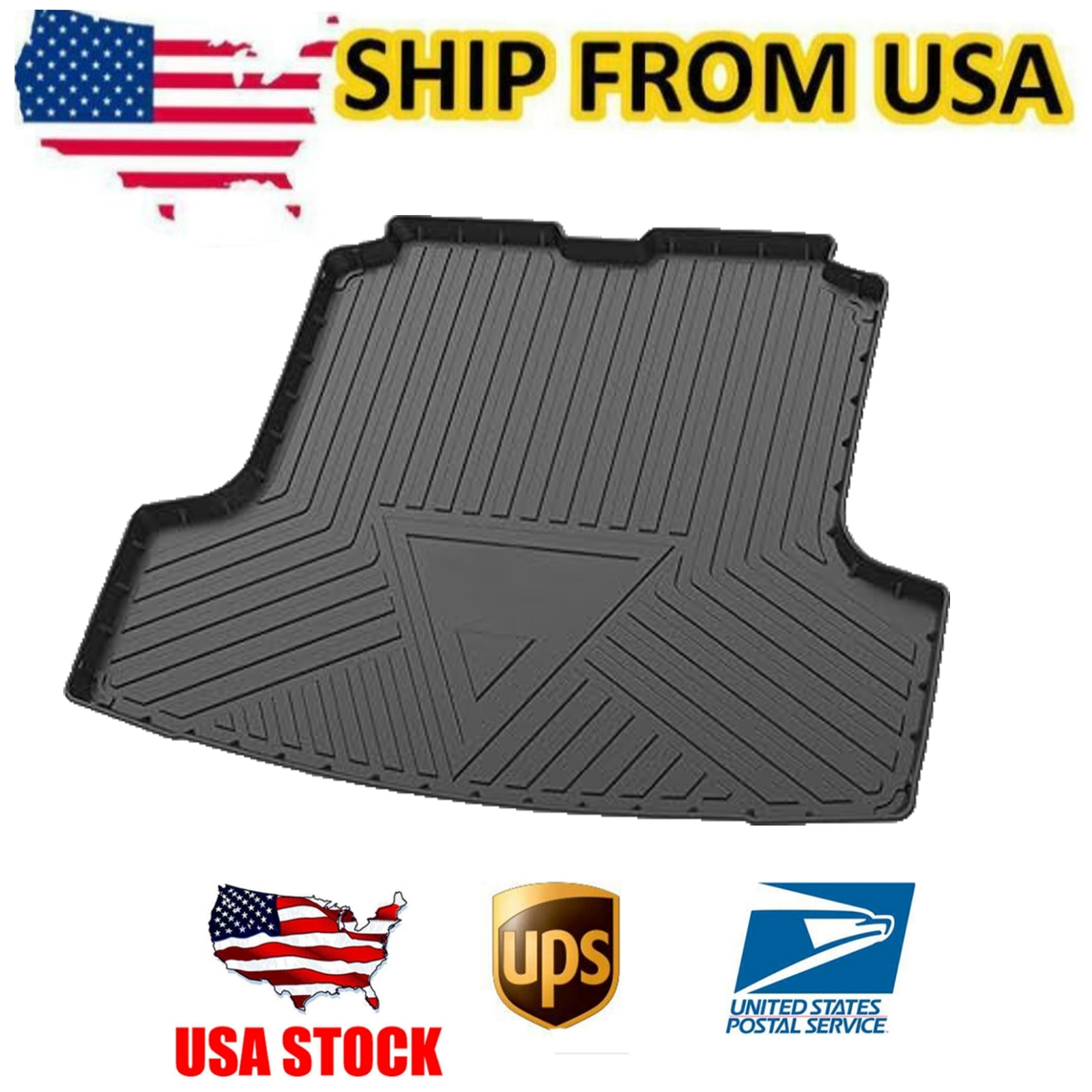 Black Trunk Liner All Weather Safe Cargo Mats for Nissan Altima Sedan 2019-2024