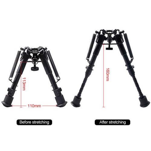 Tactical Adjustable Spring Swivel Bipod Adapter for Hunting Shooting Air Rifle - Picture 4 of 8