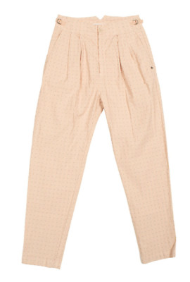 OTTOD'AME IT 38 XS Embroidered Pattern Pleated Cropped Pants Made Italy $150 NWT