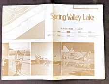 1970S SPRING VALLEY LAKE VICTORVILLE CALIFORNIA MASTER PLAN W MAP NUMBERED LOTS