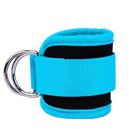 Cable Ankle Straps Gym Workouts Double D-Ring Ankle Cuffs Leg Strength Trainer - Picture 14 of 17