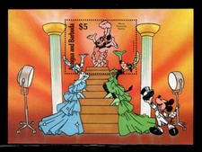 Antigua 1990 - Disney - Hollywood - Souvenir Stamp Sheet - Scott #1323 - MNH