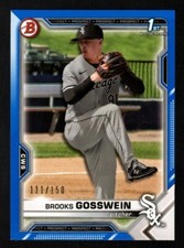 Brooks Gosswein 2021 Bowman 1st Year Prospect Blue 111/150 Chicago White Sox