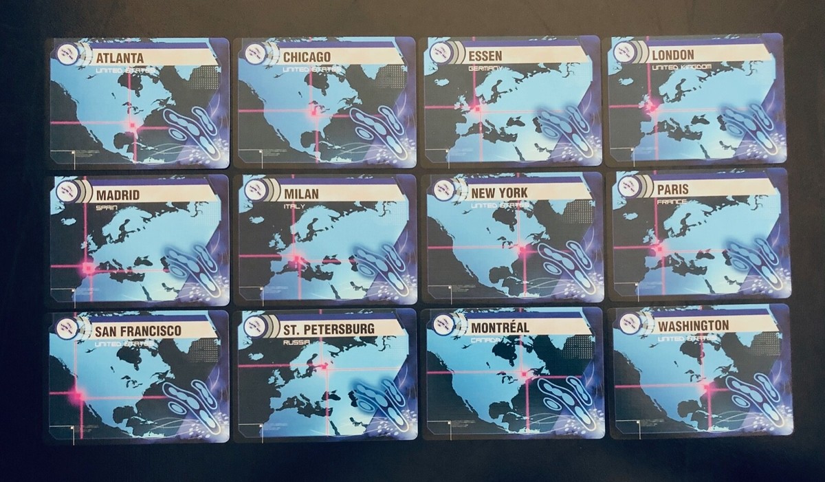 Pandemic | Blue Infection Cards, Complete Set | Extra/Replacement