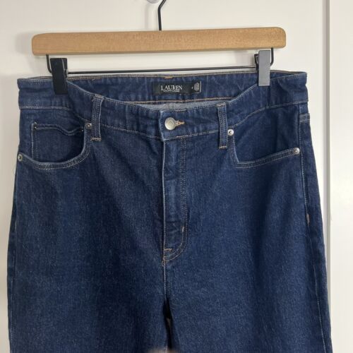 Lauren Ralph Lauren Jeans Femme 12 Taille Haute Bottes Coupe Minceur Lavage Foncé - Photo 4/13