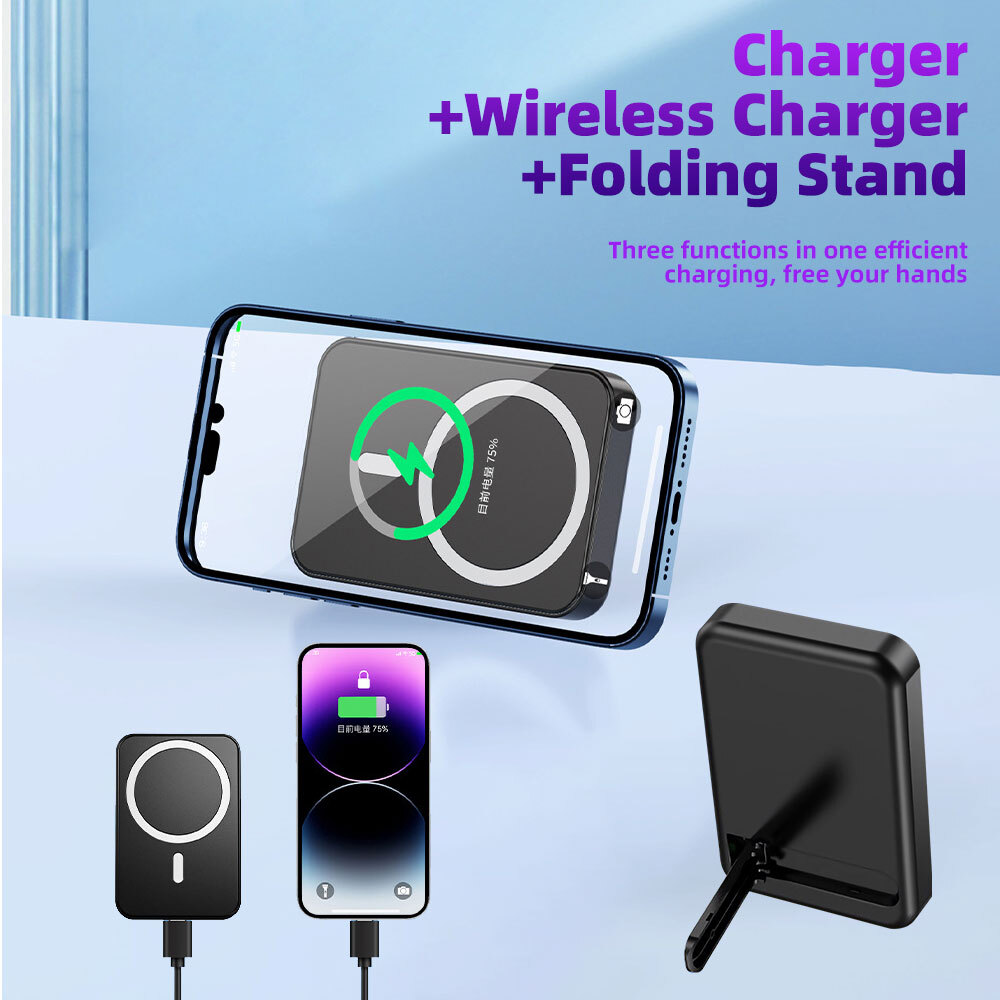 Magsafe Power Bank Magnetic Wireless Battery Pack Charger For