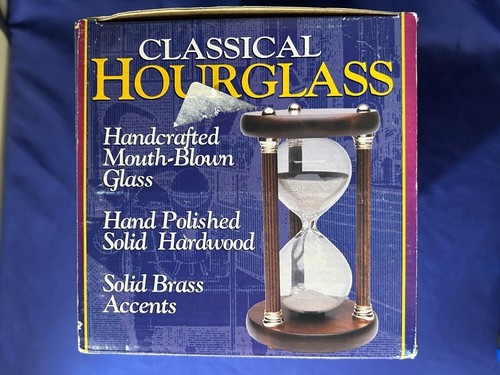 Vintage große 9,5 Zoll 1/2 Stunde 30 Minuten Sanduhr Sanduhr Holzrahmen KOCH - Bild 14 von 19