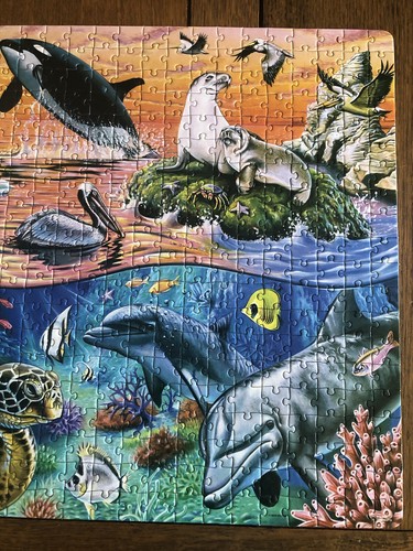 MB Puzzle 500 Piece Puzzle - Ocean Gathering - Made in USA - Ages 8+ COMPLETE - Picture 4 of 7