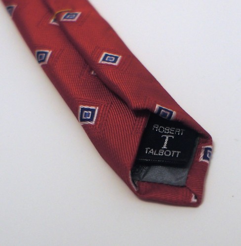 ROBERT TALBOTT AMR ROSSO con CRAVATTA DA COLLO GEOMETRICA DIAMANTI 100% POLIESTERE - Foto 3 di 5