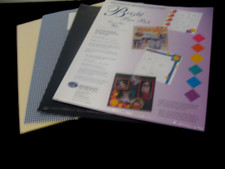 Creative Memories 10x12 Lot 4 Paper Packs BRIGHT, BLACK, FRENCHVANILLA  GINGHAM