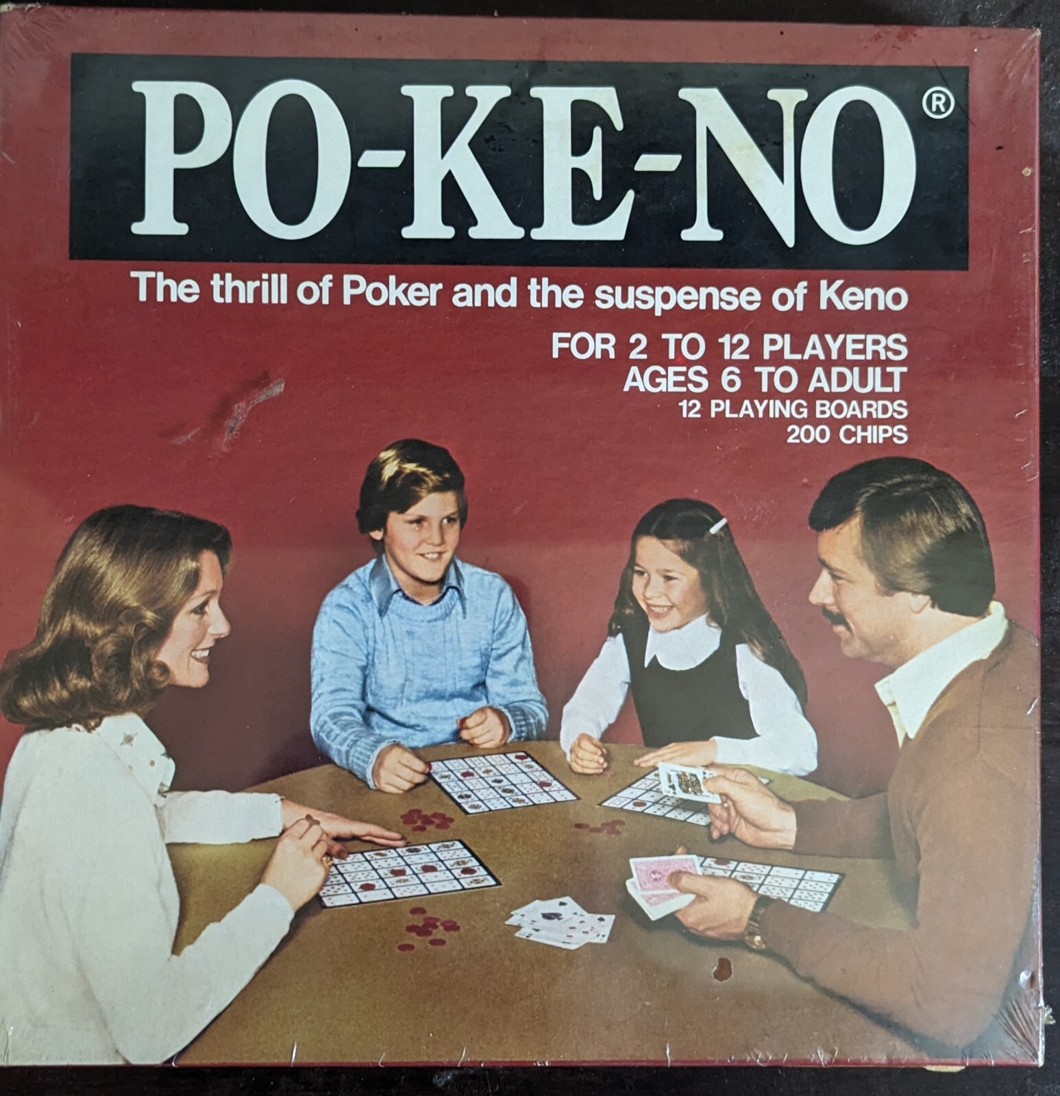 Vintage PoKeNo Board Game Poker Keno 12 Cards 200 Chips Sealed eBay