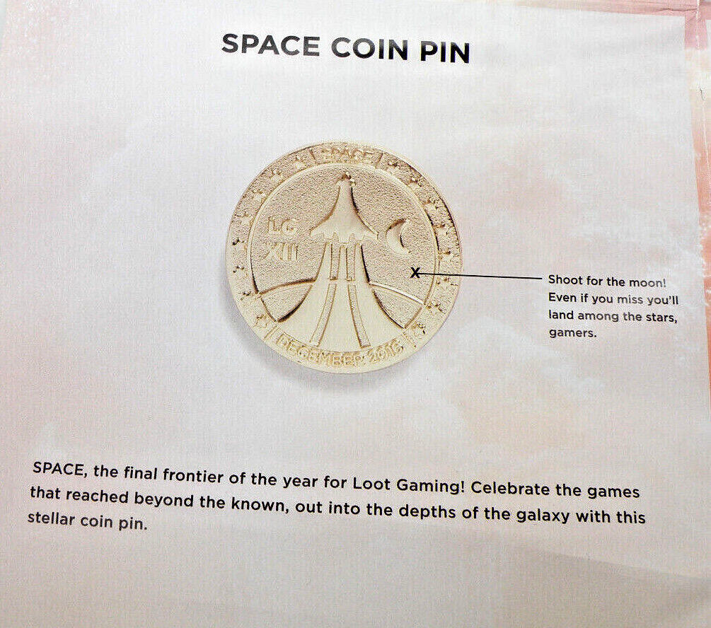 LootCrate Pin SPACE LC XII December 2016 LootGaming Gold