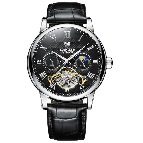Men's Storm automatic mechanical watch men's belt multifunctional Sun Moon Star - Picture 8 of 28