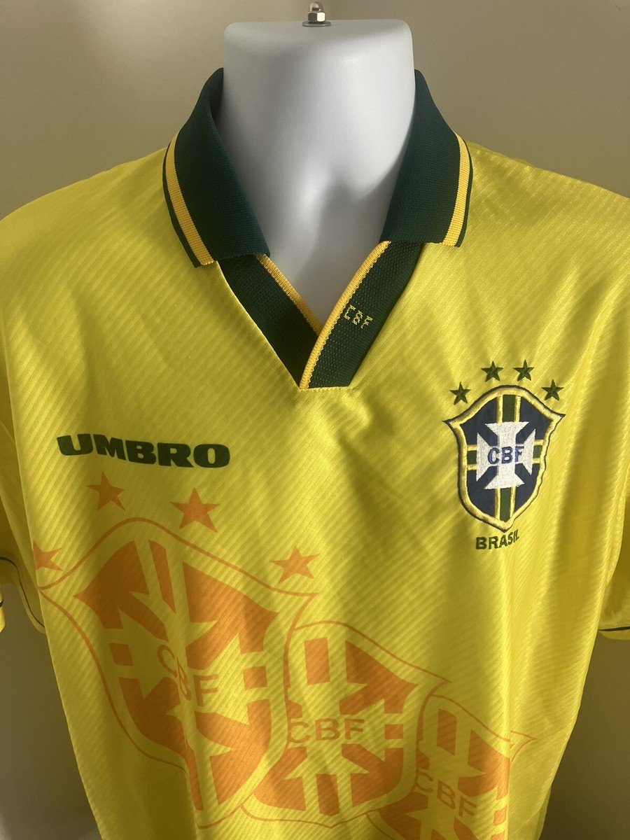 Brazil Umbro 1994 Home Shirt National Team Yellow Mens Size Extra