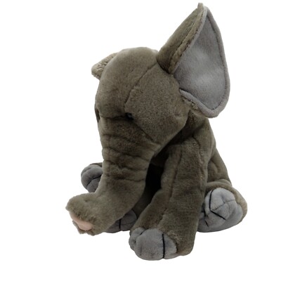 Gray Elephant Plush 12 inch Plush Stuffed Animal ISP Tested Record Play