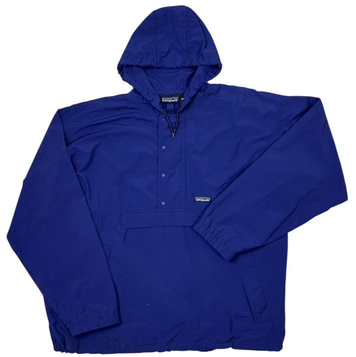 90’s patagonia baggies jacket vintage VTG 90s PATAGONIA Mens BAGGIES Nylon Anorak Windbreaker Blue Sz