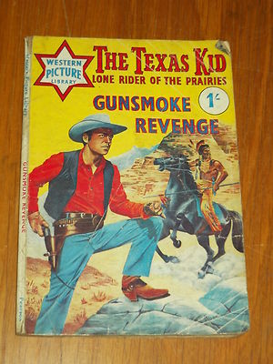 WESTERN PICTURE LIBRARY GUNSMOKE REVENGE THE TEXAS KID BRITISH COMIC (a)