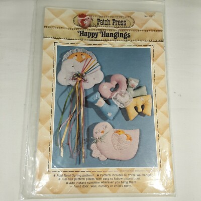 NIP Vintage 1982 Patch Press Happy Hangings Spring Pattern #357C 3 Crafts Sewing