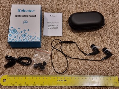 BLUETOOTH SPORT OHRHÖRER OHRHÖRER + INLINE MIKROFON BRANDNEU! In Ear ST-807 CASE v4
