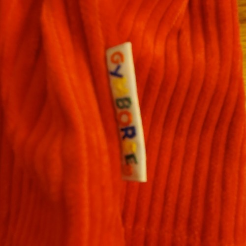 Vintage GYMBOREE Girls Red Corduroy Sleeveless Dress Snaps Pockets XSmall - Picture 5 of 9